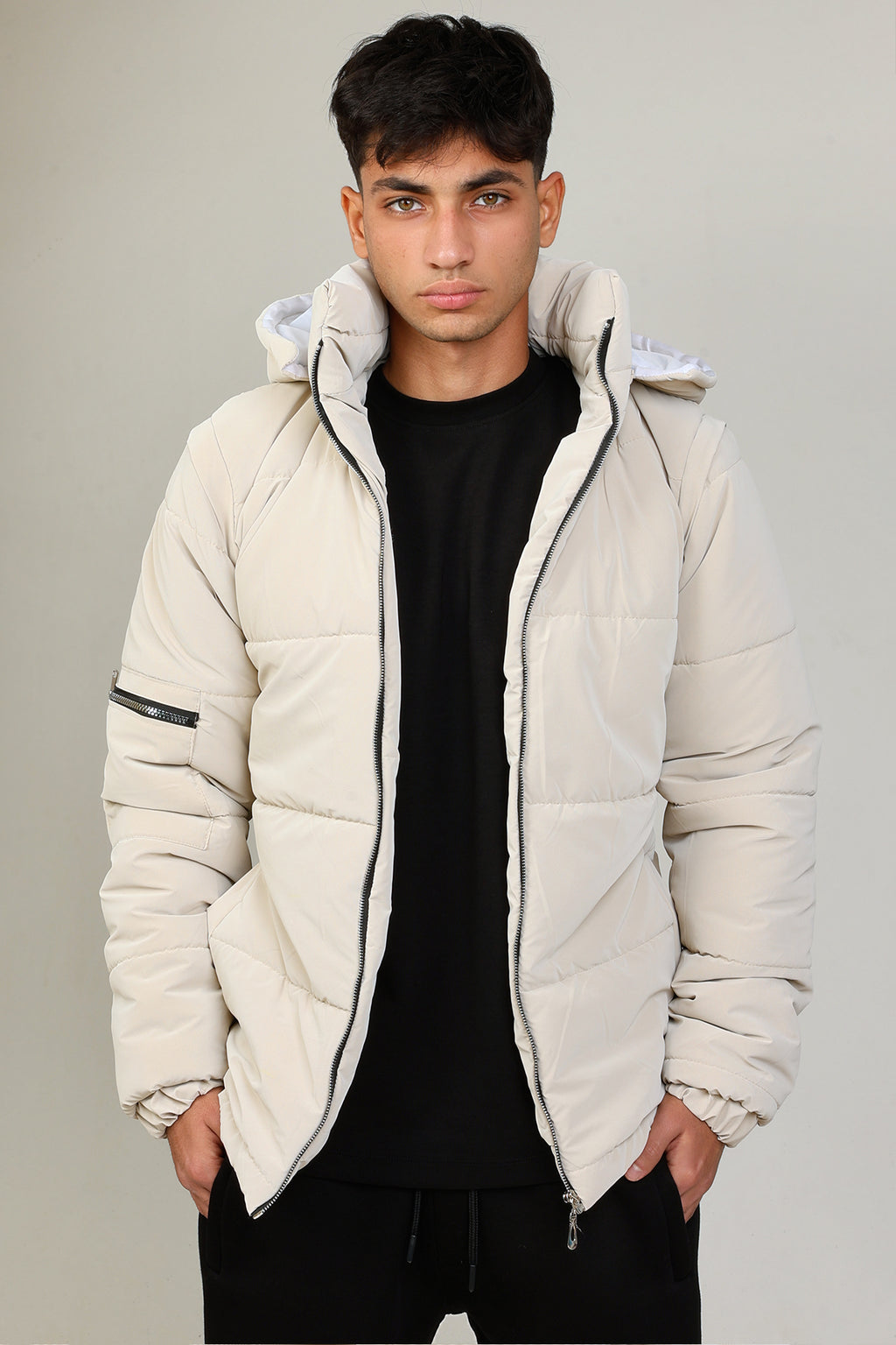 Beige Puffer vest/jacket (waterproof)