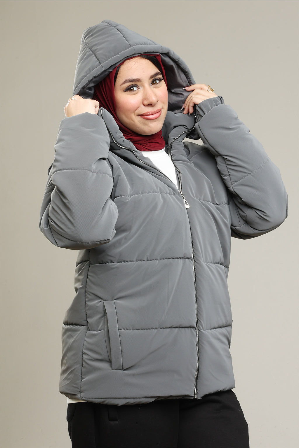 Gray Puffer vest/jacket (waterproof)