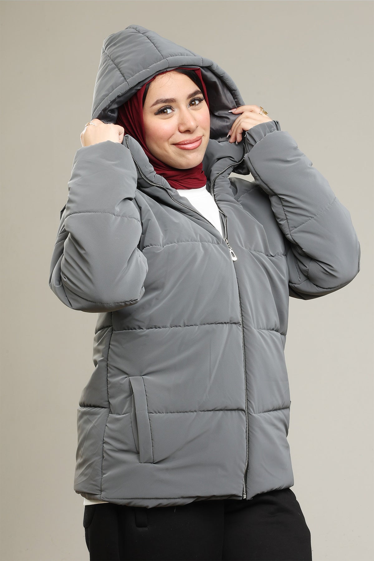 Gray Puffer vest/jacket (waterproof)